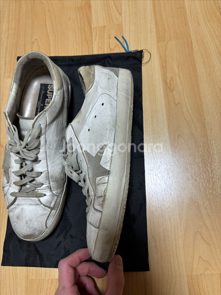 골든구스 44 실버탭 전투화수준--1