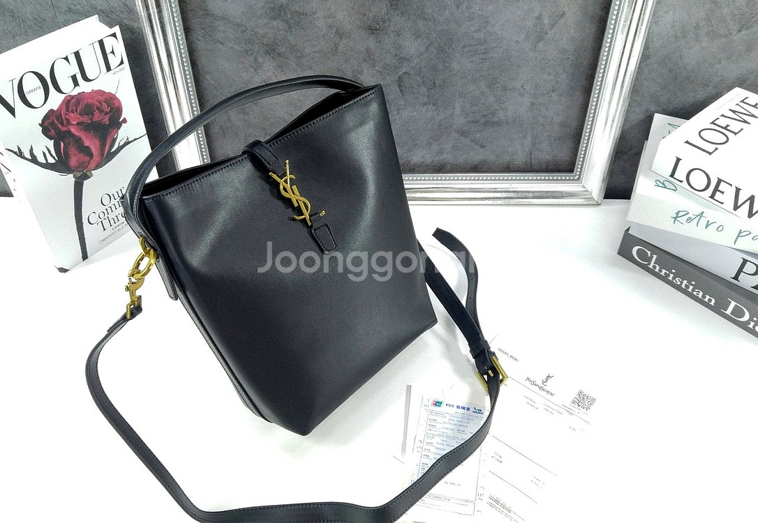 생로랑 Le 37 레더 버킷 백 TP537114807--4
