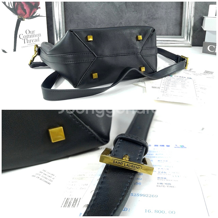 생로랑 Le 37 레더 버킷 백 TP537114807--7