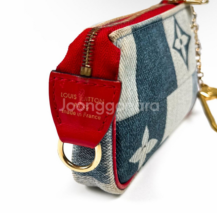 [OS] 루이비통 모노그램 데님 포쉐트 키링 코인퍼스 파우치 마이크로--4