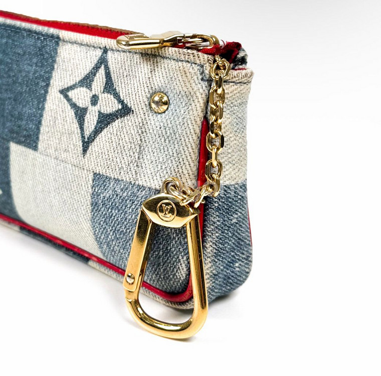 [OS] 루이비통 모노그램 데님 포쉐트 키링 코인퍼스 파우치 마이크로--5