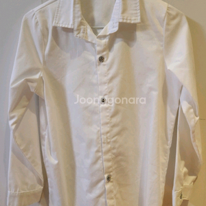 키즈흰색난방. 우븐셔츠