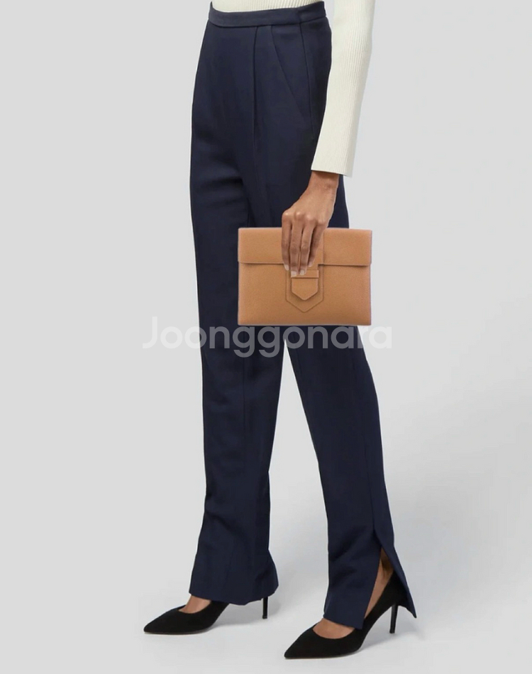 델보 delveux 프레스 A5 스몰 클러치 베이지--1