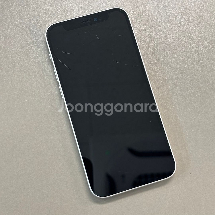 아이폰12미니 화이트색상 256용량 미파손 무잔상 기능하자 없는 상태좋은단말기 판매--7