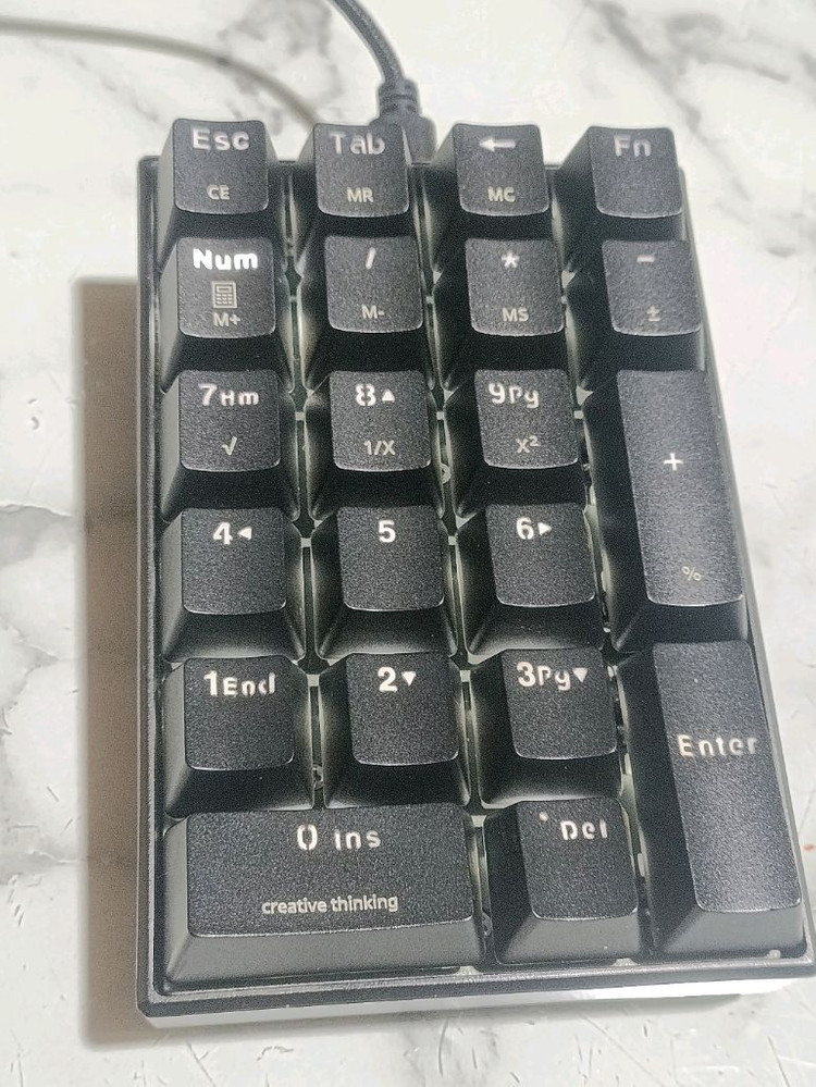 웨이코스 씽크웨이 CROAD K20 매크로 숫자 키패드 (청축, 핫스왑) 이미지