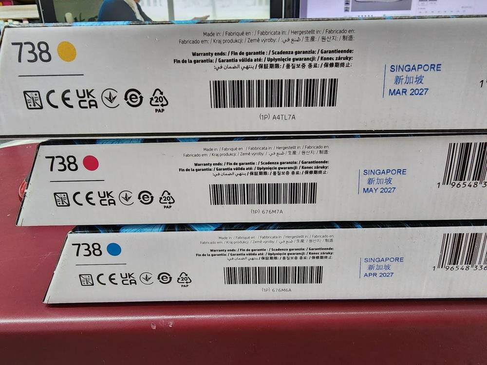 HP 738 컬러 잉크 카트리지--3