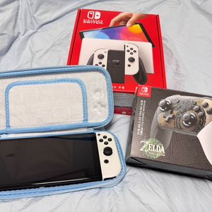 닌텐도 스위치 OLED 화이트 +프로콘1 젤다에디션 + sandisk sd카드 256G