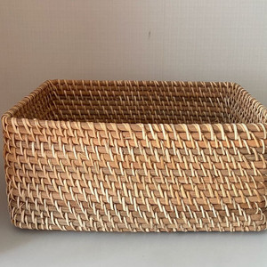 [무인양품] 적층식 라탄 직사각형 바스켓 M