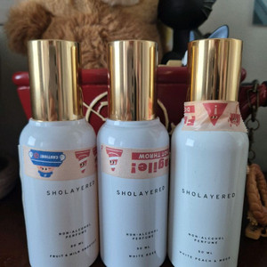 쇼레이어드 논알콜 향수 3종 일괄 (밀크스무디, 화이트로즈, 피치우드)