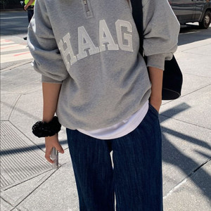 헤이그 a haag half zip-up grey 집업