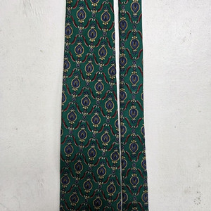 펜디 빈티지 페이즐리 패턴 실크 넥타이 그린
