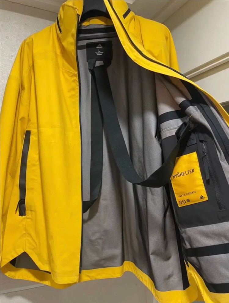 아디다스 마이쉘터 레인자켓 골드 옐로우 초판 DZ1411 이미지