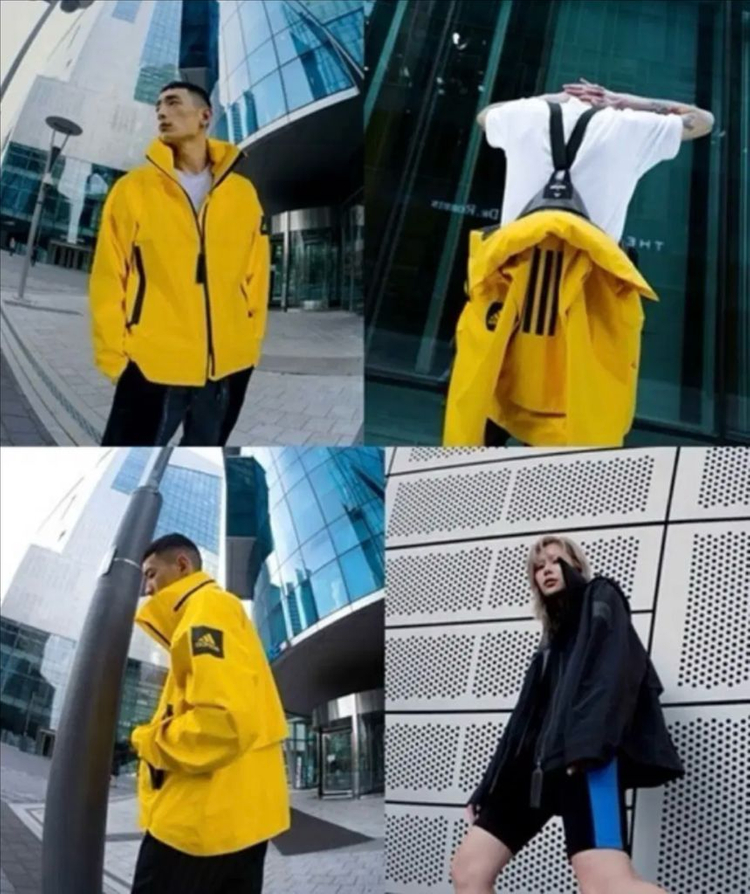 아디다스 마이쉘터 레인자켓 골드 옐로우 초판 DZ1411 이미지