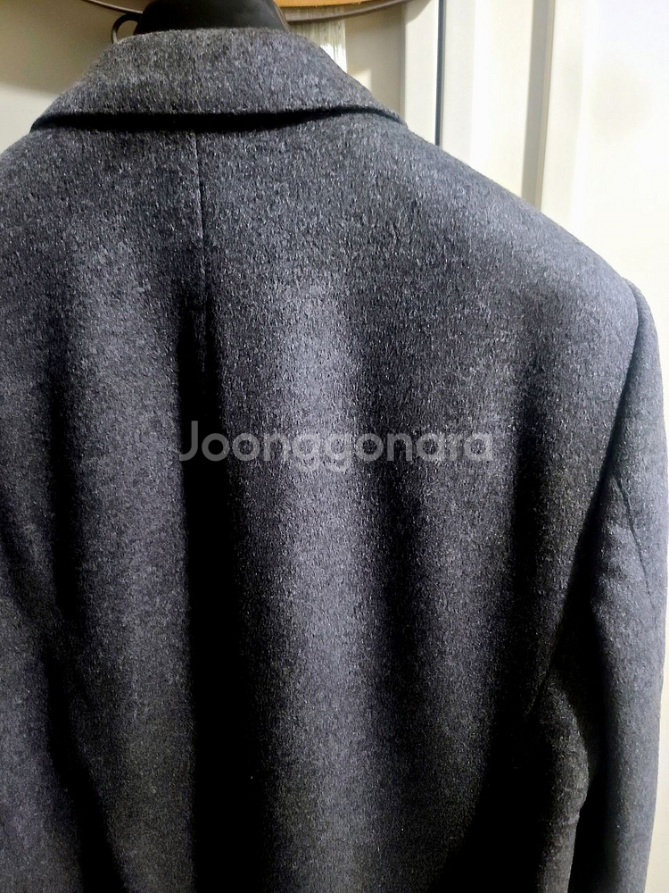 솔리드옴므 / 239만 이태리 캐시미어 100% 미드 그레이 싱글 코트 / 105--7