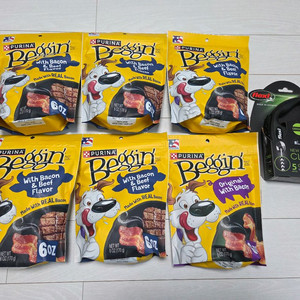 강아지 간식 퓨리나 베긴 스트립 6개 (+리드줄)