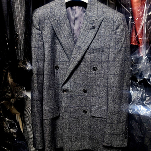 지이크 / 이태리 드라고 플란넬 울 글렌 체크 더블 브레스티드 수트 / 105, 32-33