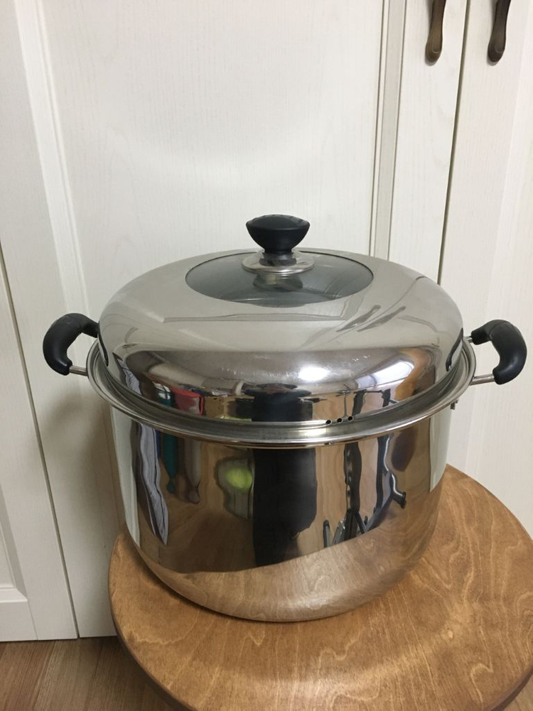 행주삶는 스텐 곰솥--0