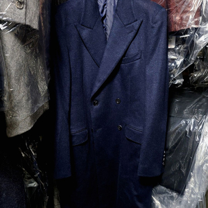 지이크 / 이태리 울캐시미어 피크드라펠 더블 브레스티드 코트 / 105