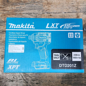 마끼다 18V 충전임팩드라이버 DTD201Z 본체 새상품 토크210 이미지
