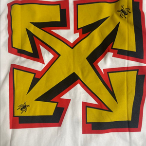 오프화이트 로고 프린트 반팔 티셔츠