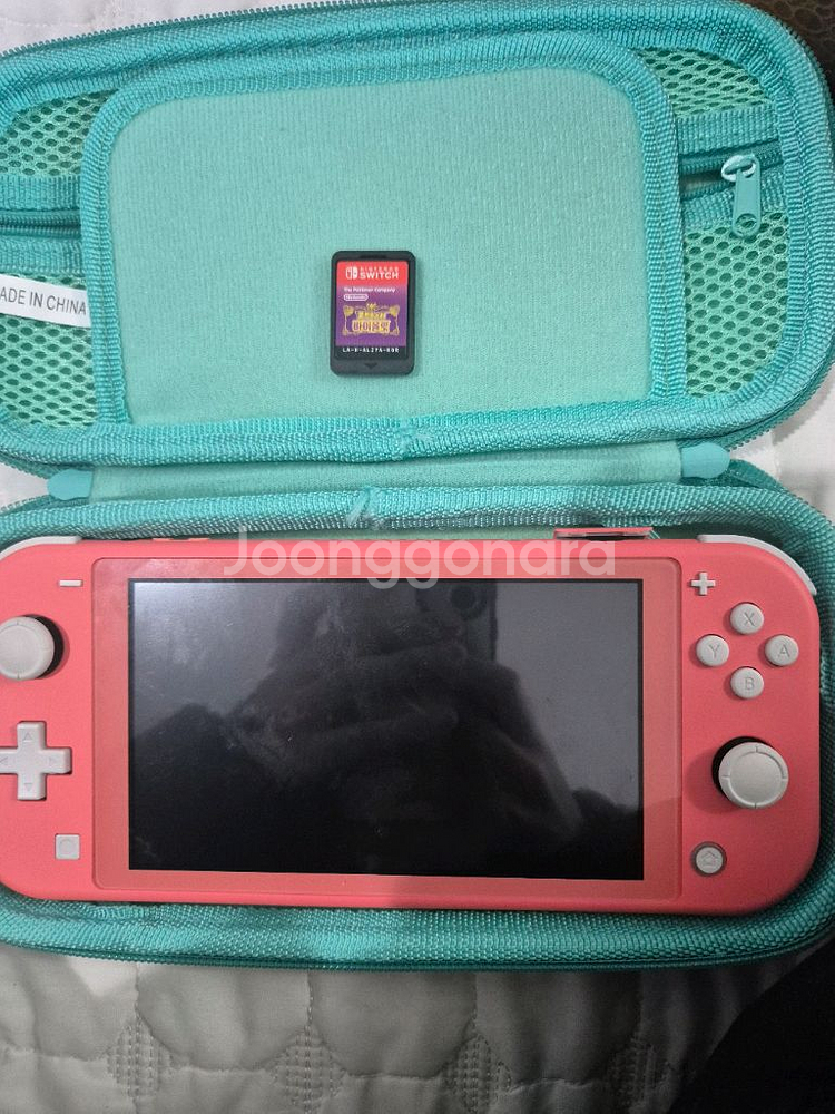 닌텐도 스위치 라이트 핑크 + 케이스 + 포켓몬 바이올렛 칩--0