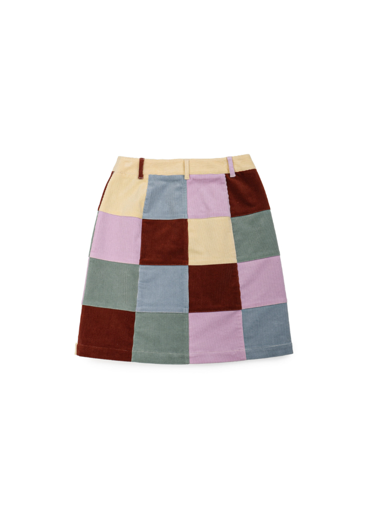 뮤제드 패치워크 코듀로이 스커트 Mused Patchwork Corduroy Skirt - Patchwork--1