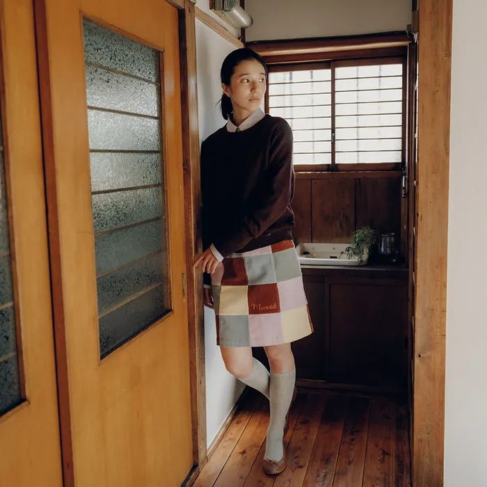 뮤제드 패치워크 코듀로이 스커트 Mused Patchwork Corduroy Skirt - Patchwork--6