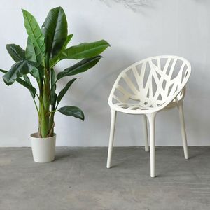 [재고정리세일] Vitra 베게탈 스타일 야외 겸용 화이트 체어 카페 다이닝 식탁의자 이미지