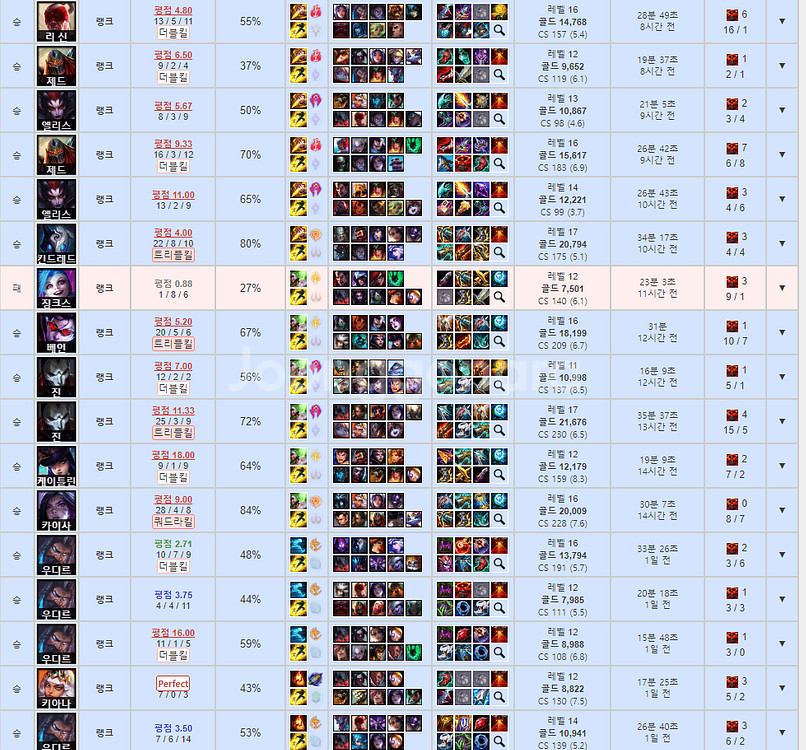 리그오브레전드 롤 LOL 맡김 강의 듀오--1