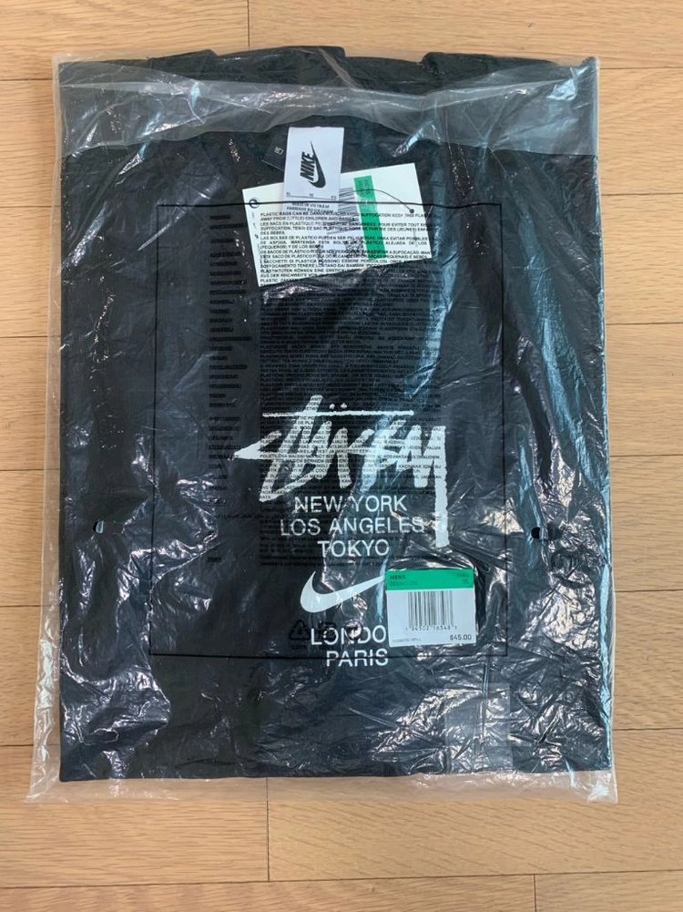 [XL] 나이키 x 스투시 나투시 월드투어 반팔 티셔츠 블랙 이미지