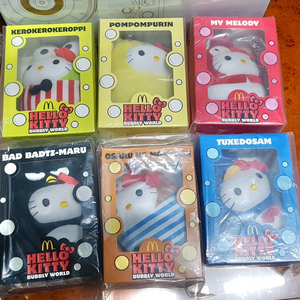 맥도날드 2014 해피밀 헬로키티 산리오 인형 6종 세트