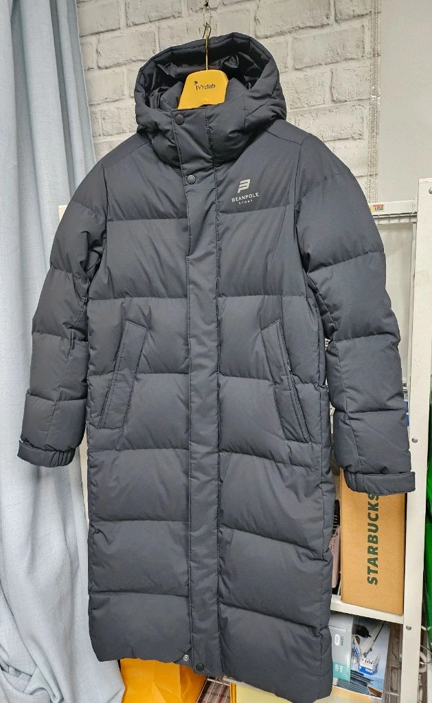 빈폴 여성 남성 롱패딩 S 90 덕다운 벤치다운 남녀공용 XD67 이미지