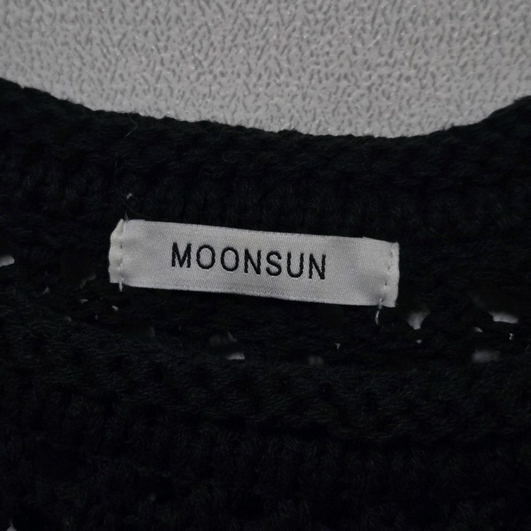 문선 블랙 크로셰 니트 베스트 / 여성 조끼 / 남성 조끼 이미지