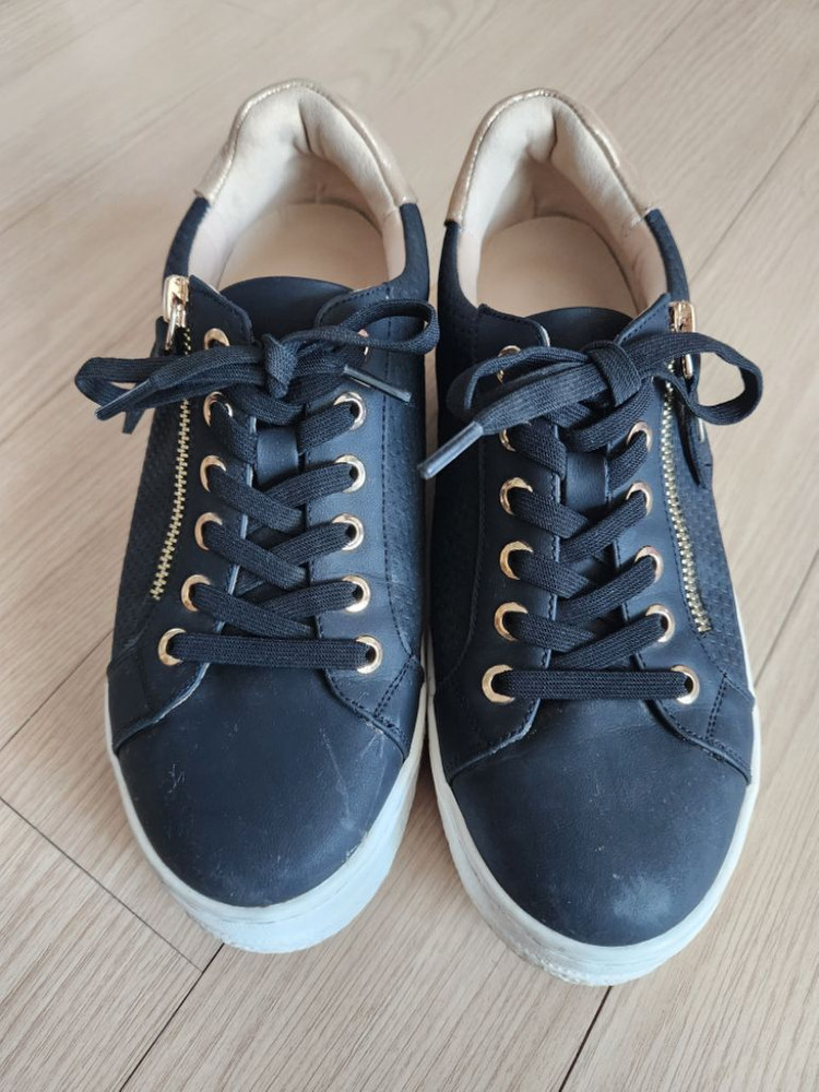 탠디 여자검정가죽단화 스니커즈235 이미지