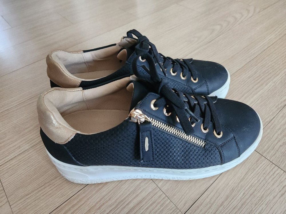 탠디 여자검정가죽단화 스니커즈235 이미지