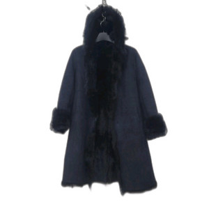 프리미엄 스페인산 토스카나 여성 천연양가죽 후드 롱무스탕