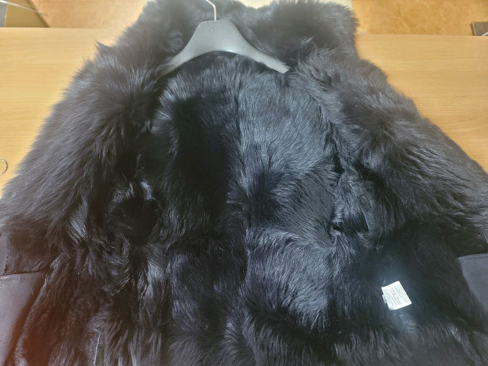 프리미엄 스페인산 토스카나 여성 천연양가죽 후드 롱무스탕--4