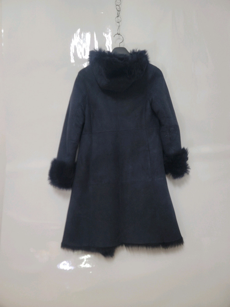 프리미엄 스페인산 토스카나 여성 천연양가죽 후드 롱무스탕--8