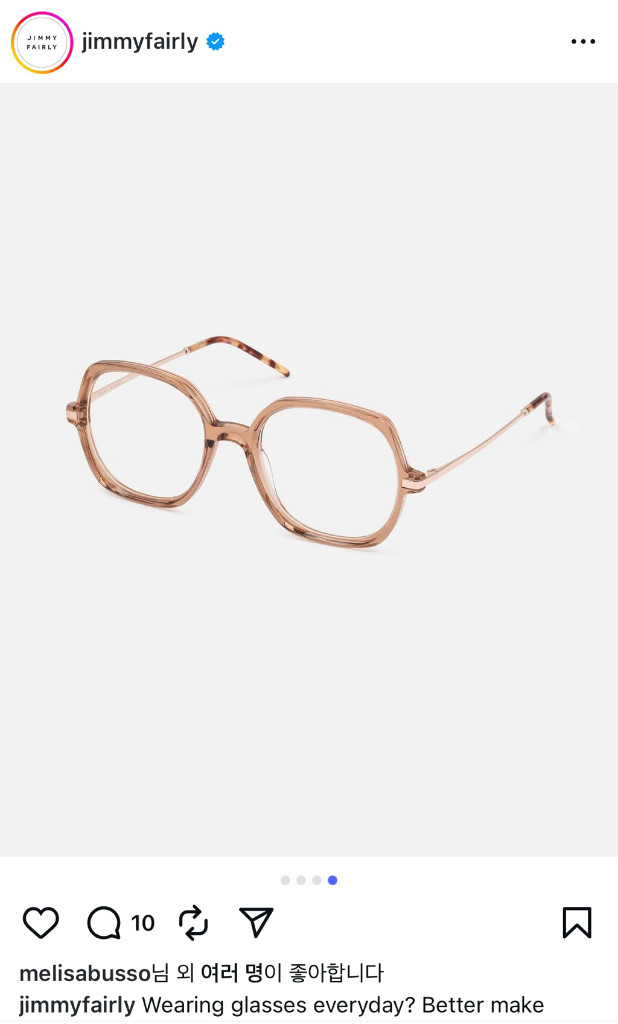 jimmy fairly 지미페어리 안경테 미사용 택포--3