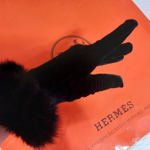 여우털 벨벳 장갑