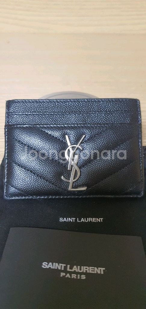 입생로랑 생로랑 카드지갑 은장 정품A급(감정O)구찌프라다루이비통디올고야드샤넬셀린느보테가버버리발렌시아가--1