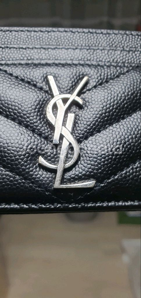 입생로랑 생로랑 카드지갑 은장 정품A급(감정O)구찌프라다루이비통디올고야드샤넬셀린느보테가버버리발렌시아가--3