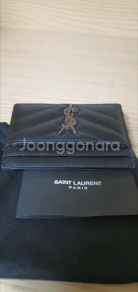 입생로랑 생로랑 카드지갑 은장 정품A급(감정O)구찌프라다루이비통디올고야드샤넬셀린느보테가버버리발렌시아가--8