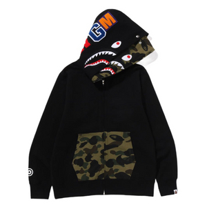 베이프 샤크 더블 후드집업 S