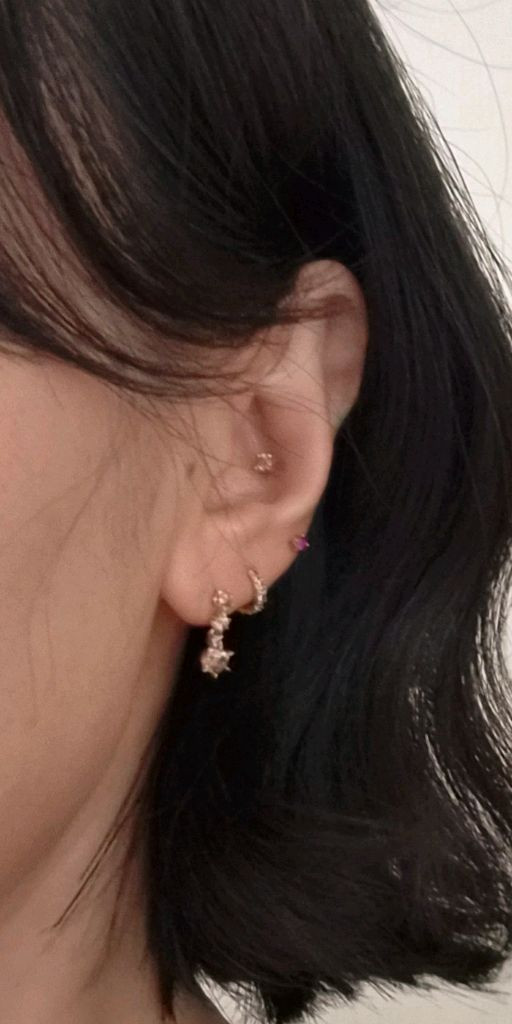 18K 꼬냑다이아 드롭귀걸이 이미지