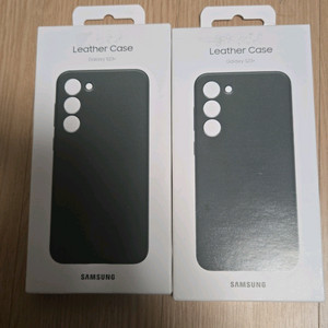 갤럭시S23플러스 정품 가죽 케이스 그린. 오픈만해본 신품급