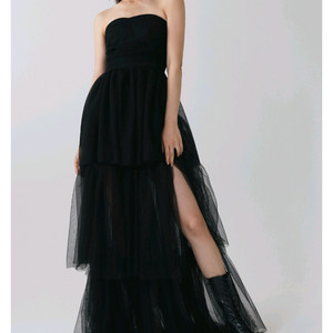 [웨딩스냅촬영] 베일즈 나디아 튜브탑 블랙 드레스 S 사이즈