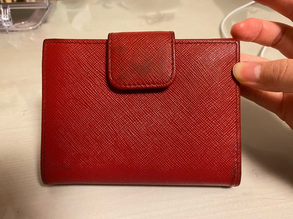 프라다 빨강 지갑--3
