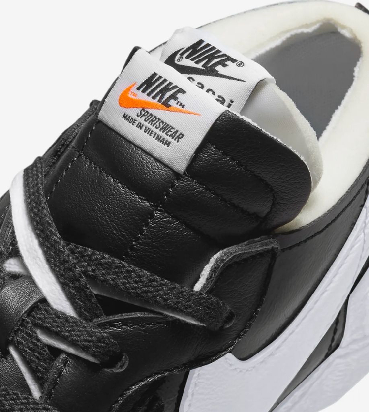 [290] 나이키 X 사카이 블레이저 로우 블랙 페이턴트 운동화 이미지