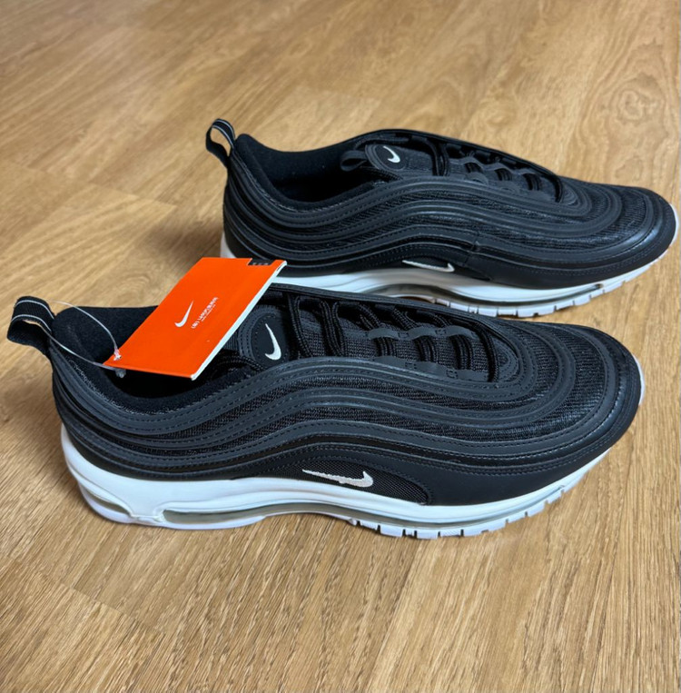 [280] 나이키 에어맥스97 OG 오리지널 검흰 녹터널 운동화--4